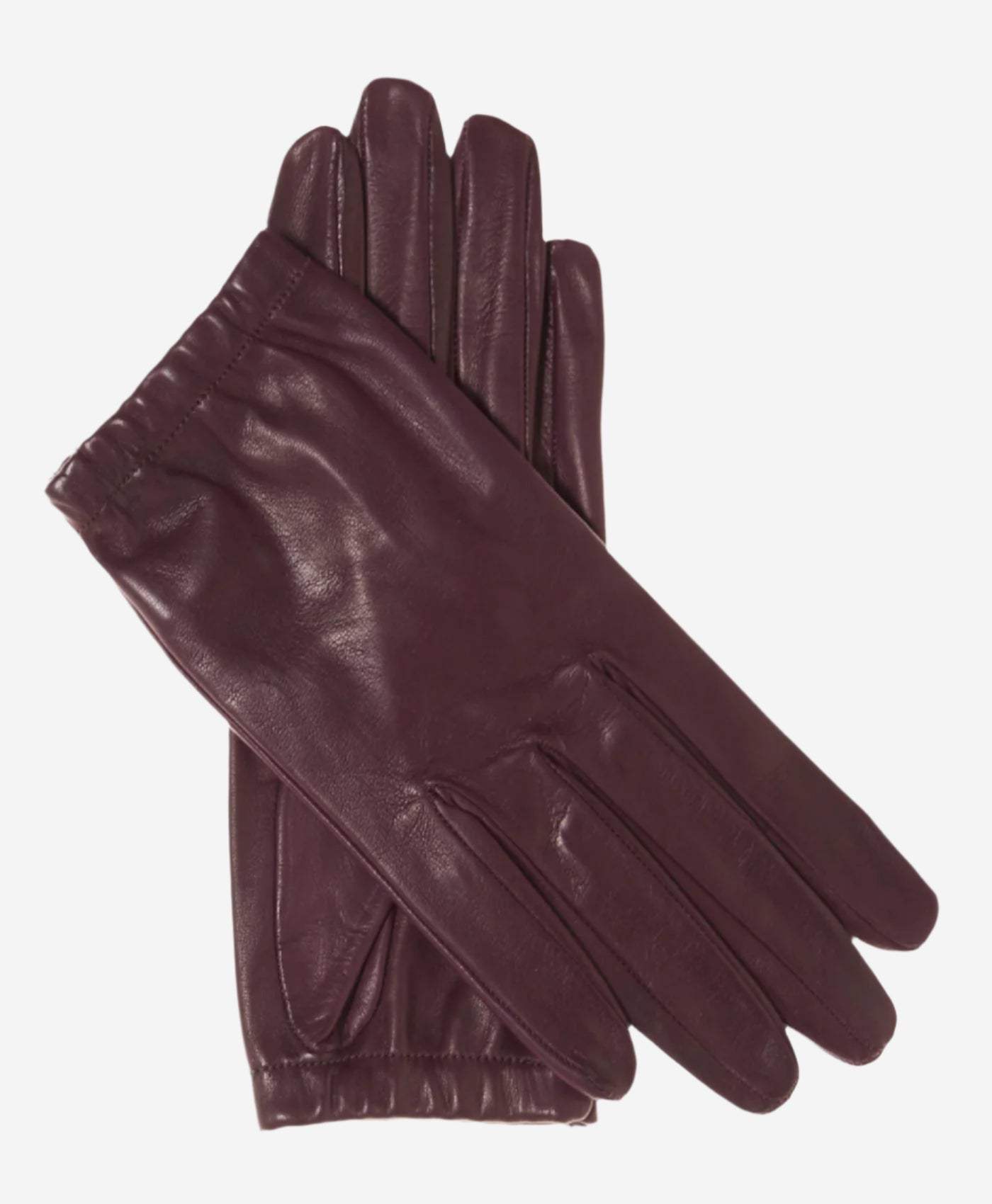 CU4601 (black/grape) - Women's Unlined Italian Fashion Leather Gloves With Short Wrist - Leather Gloves Online - Flyclothing LLC