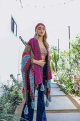 Cuddle Season Crochet Patterned Ruana - Boho Clothing and Accessories - Flyclothing LLC
