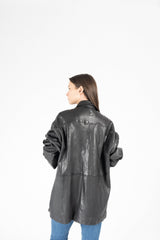 Currow OS Leather Jacket, Black