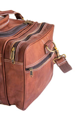 Vintage Leather Travel Duffle Bag - Classy Leather Bags - Flyclothing LLC