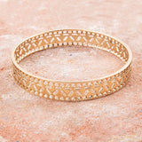 Cut it Out Bangle Golden Bracelet