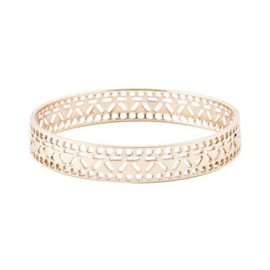 Cut it Out Bangle Golden Bracelet - Barse Jewelry - Flyclothing LLC