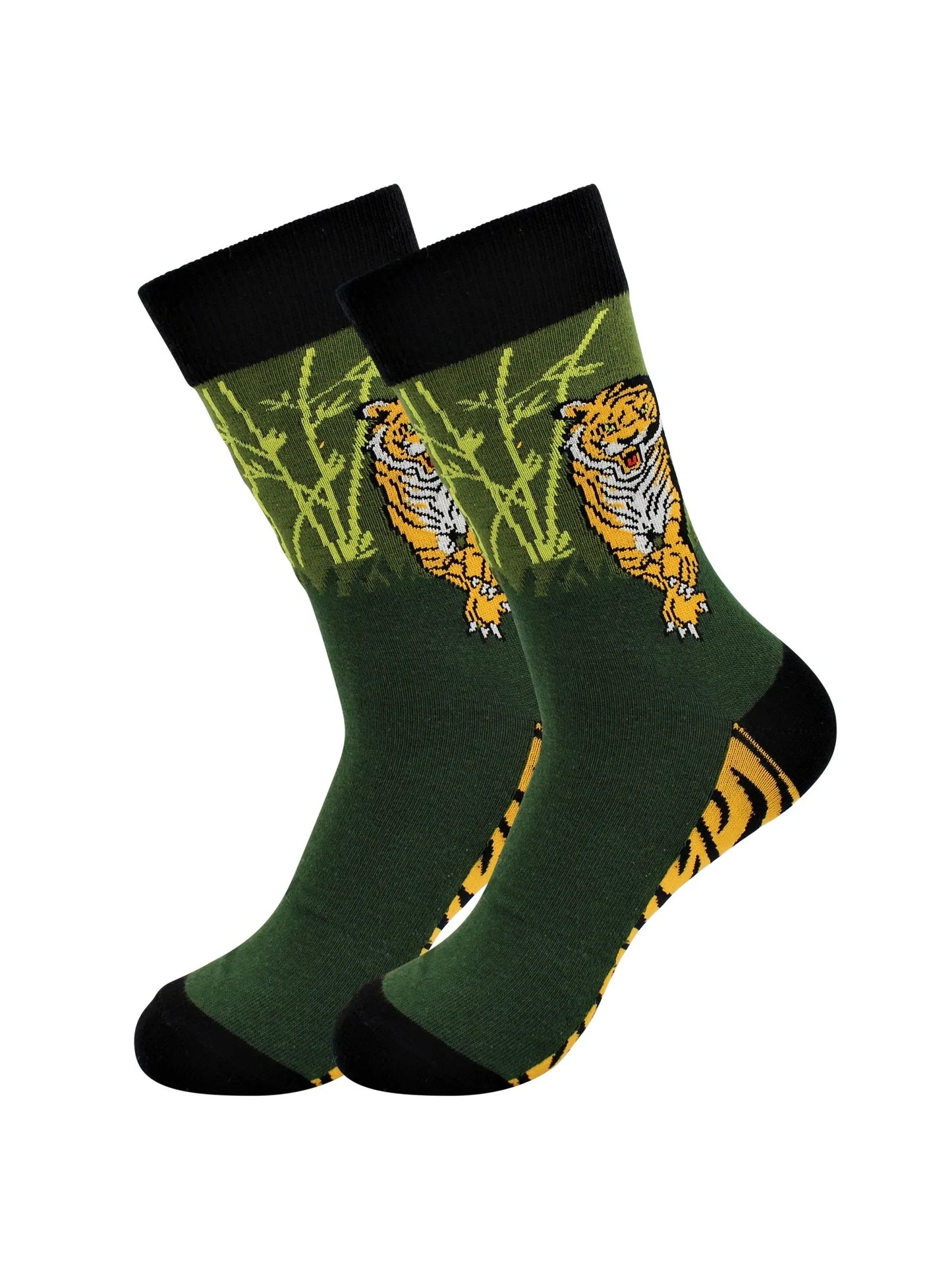 Green Tiger Socks - Comfy Cotton for Men & Women - Real Sic - Flyclothing LLC