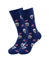 Skull and Flower Socks - Comfy Cotton for Men & Women - Real Sic - Flyclothing LLC