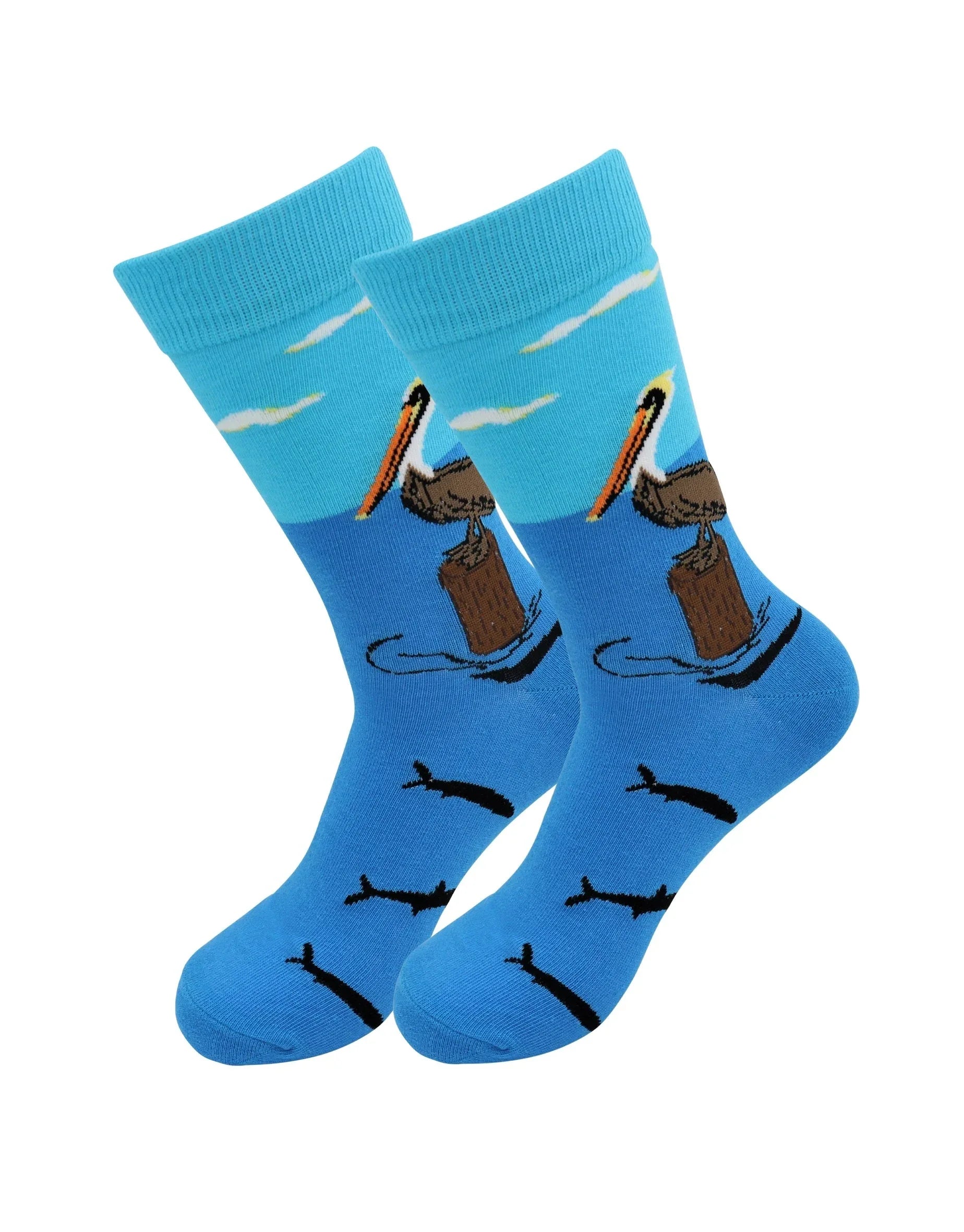 Fish and Pelican Socks - Comfy Cotton for Men & Women - Real Sic - Flyclothing LLC