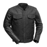 Cutlass - Men's Denim/Leather Jacket - First Manufacturing Company - Flyclothing LLC