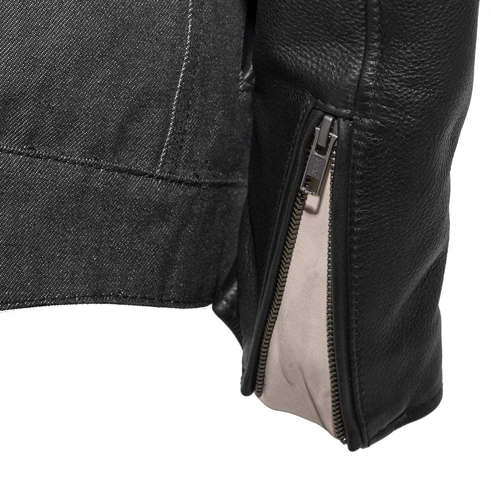 Cutlass - Men's Denim/Leather Jacket - First Manufacturing Company - Flyclothing LLC