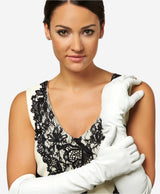 Angelina (ivory) - Italian silk lined 12-button length leather bridal / opera gloves - Leather Gloves Online - Flyclothing LLC