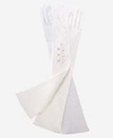 Angelina (ivory) - Italian silk lined 12-button length leather bridal / opera gloves - Leather Gloves Online - Flyclothing LLC
