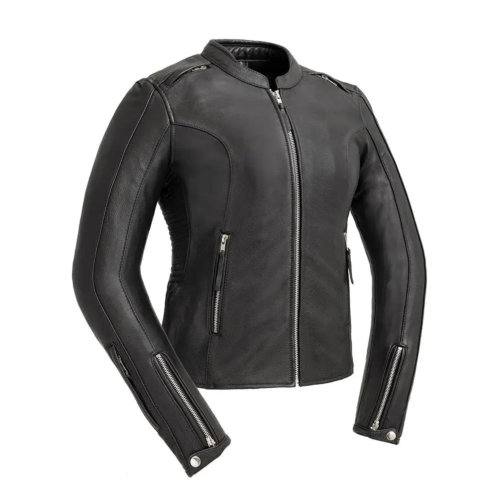 Cyclone - Women's Motorcycle Leather Jacket - First Manufacturing Company - Flyclothing LLC