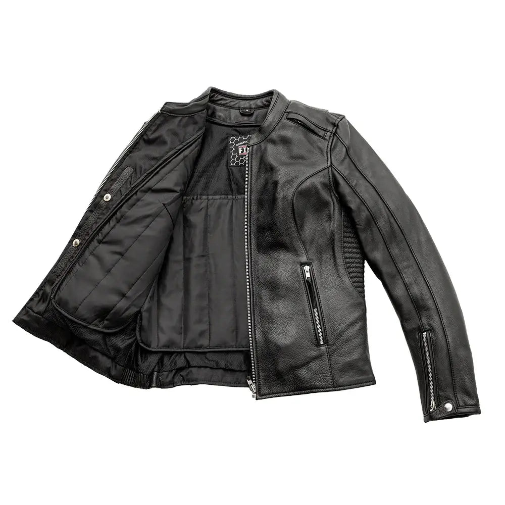 Cyclone - Women's Motorcycle Leather Jacket - First Manufacturing Company - Flyclothing LLC