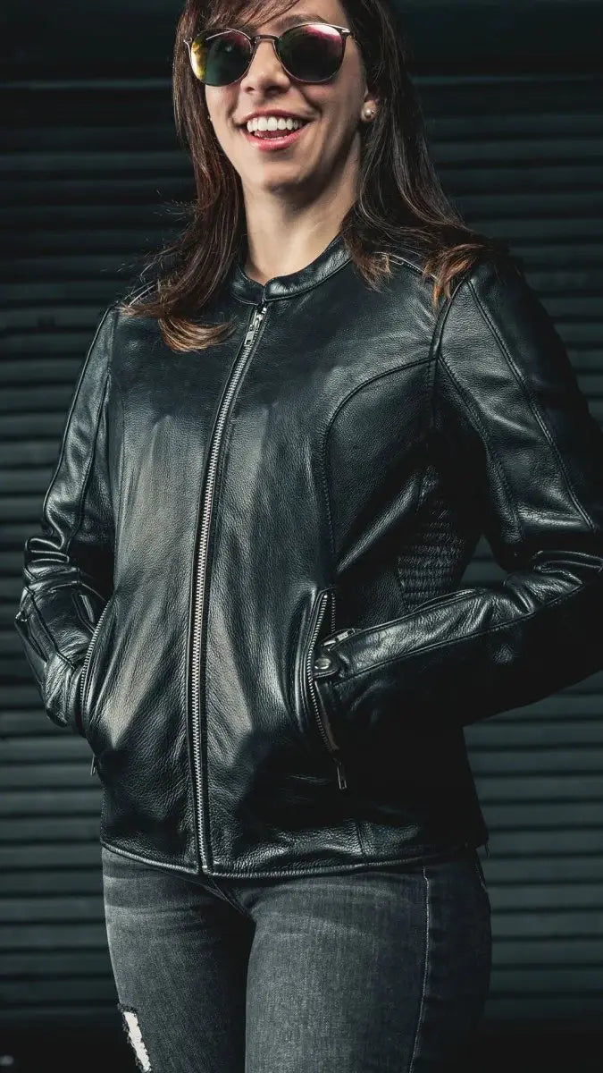 Cyclone - Women's Motorcycle Leather Jacket - First Manufacturing Company - Flyclothing LLC