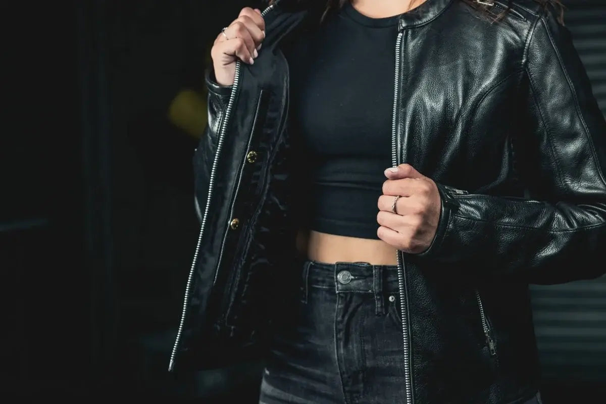 Cyclone - Women's Motorcycle Leather Jacket - First Manufacturing Company - Flyclothing LLC