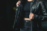 Cyclone - Women's Motorcycle Leather Jacket - First Manufacturing Company - Flyclothing LLC