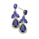 CZ Multi Stone Dangle Evening Earrings - Madeline Love - Flyclothing LLC