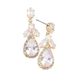 CZ Multi Stone Dangle Evening Earrings - Madeline Love - Flyclothing LLC