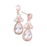 CZ Multi Stone Dangle Evening Earrings - Madeline Love - Flyclothing LLC