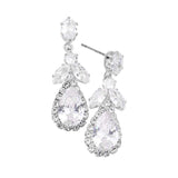 CZ Multi Stone Dangle Evening Earrings - Madeline Love - Flyclothing LLC