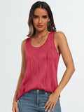 Round Neck Wide Strap Tank - Trendsi