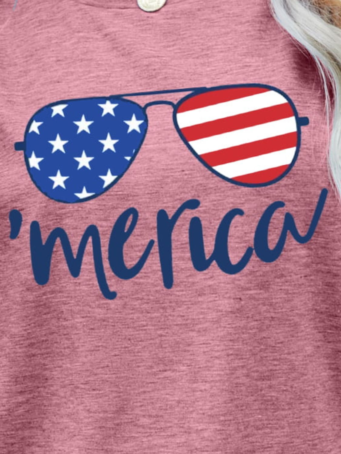 US Flag Glasses Graphic Tee - Trendsi - Flyclothing LLC