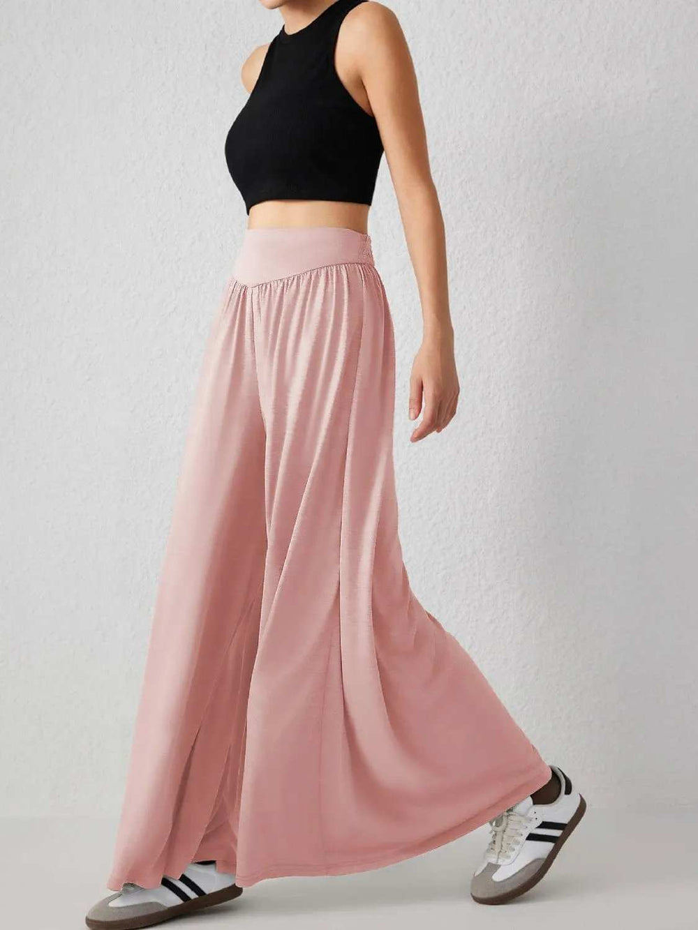 High Waist Wide Leg Pants - Trendsi - Flyclothing LLC