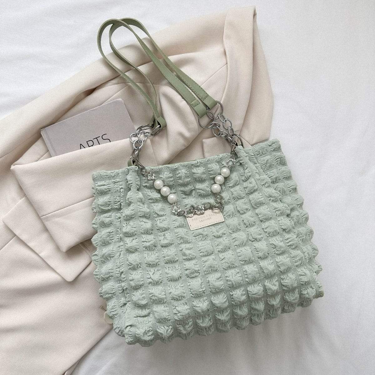 Bubble Textured Tote Bag - Trendsi - Flyclothing LLC