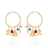 Christmas Theme Hoop Earrings - Trendsi - Flyclothing LLC
