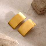 Stainless Steel Rectangle Earring - Trendsi