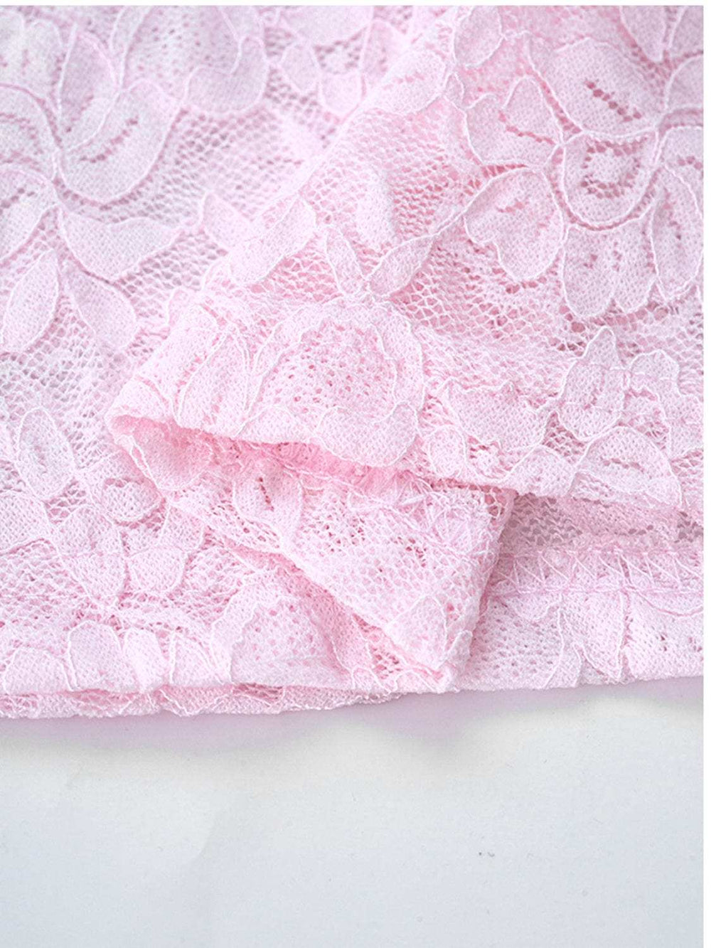 Devine Scoop Neck Long Sleeve Lace Top - Trendsi - Flyclothing LLC