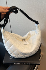 Quilted Adjustable Strap Crossbody Bag - Trendsi