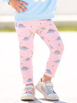 Children's Dinosaur Applique Sweatshirt and Printed Leggings Set - Trendsi - Flyclothing LLC
