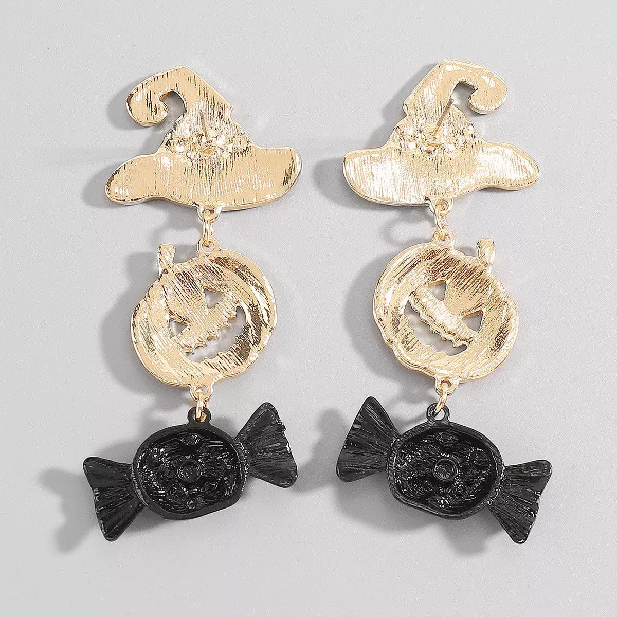 Halloween 18K Gold-Plated Alloy Pumpkin Earrings - Trendsi - Flyclothing LLC
