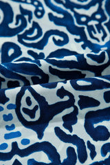 Printed Tie Neck Long Sleeve Dress - Trendsi - Flyclothing LLC