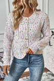 Confetti Button Up Long Sleeve Cardigan - Trendsi - Flyclothing LLC