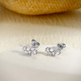 Womens Brass Earrings Set With Silver Needles And Real Gold Plating - My Store - Flyclothing LLC