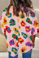 Printed Round Neck Half Sleeve Top - Trendsi - Flyclothing LLC