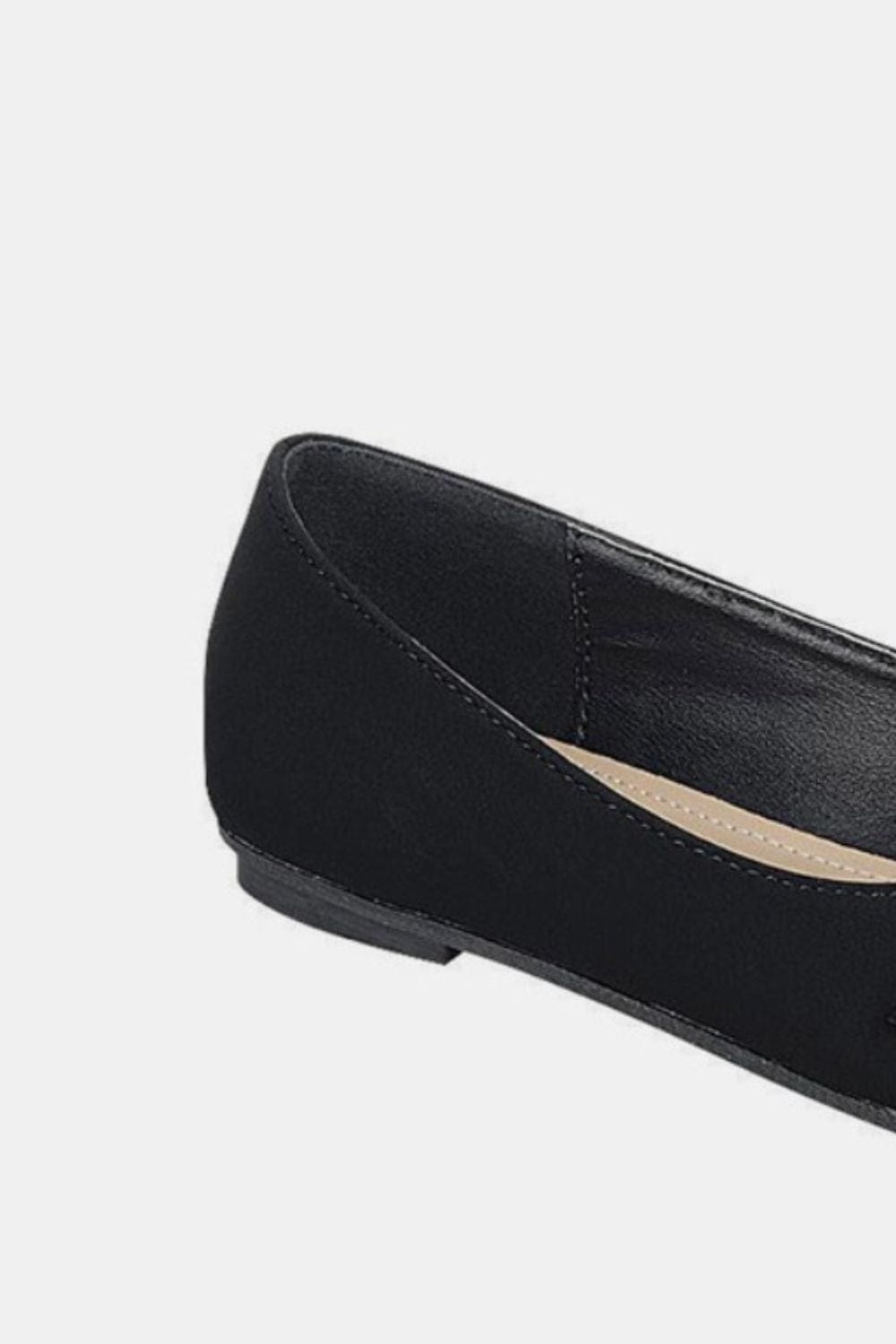 Forever Link Slip On Rhinestone Buckle Ballet Flats - Trendsi