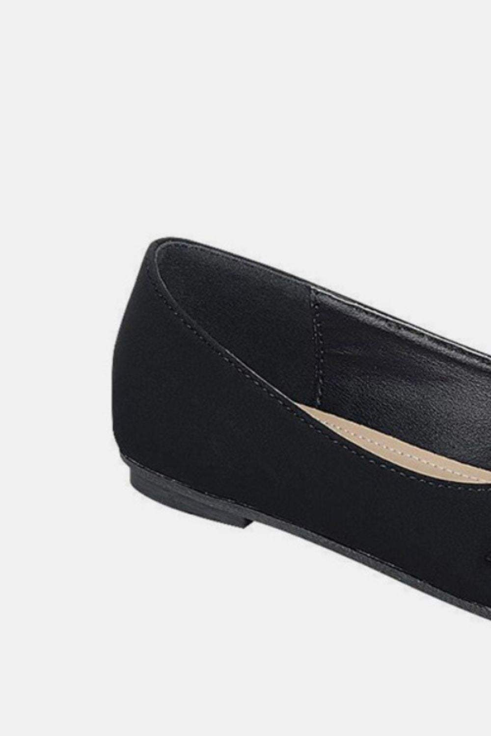 Forever Link Slip On Rhinestone Buckle Ballet Flats - Trendsi - Flyclothing LLC