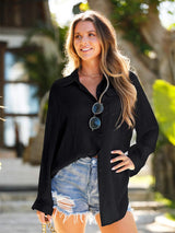 Pocketed Dropped Shoulder Cover Up - Trendsi - Flyclothing LLC