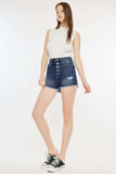 Kancan Raw Hem Button Fly Denim Shorts - Trendsi - Flyclothing LLC