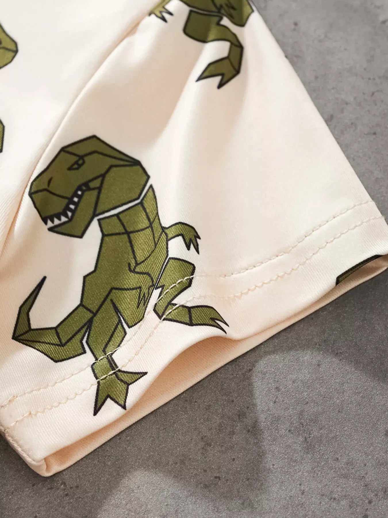 Children's Dinosaur Print Short Sleeve Tee and Shorts Set - Trendsi - Flyclothing LLC