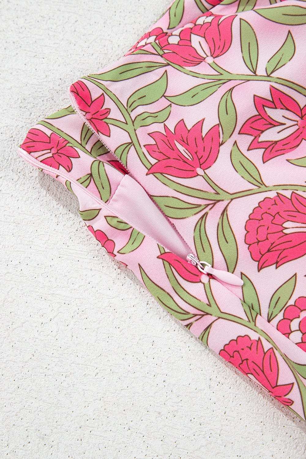 Floral Print Cropped Tank and Mini Skirt Set - Trendsi - Flyclothing LLC