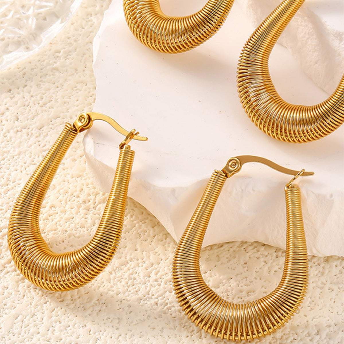 Titanium Steel U Shape Earrings - Trendsi - Flyclothing LLC