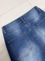 High Rise Rolled Straight Leg Jeans - Trendsi - Flyclothing LLC
