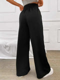 Honey Drawstring Elastic Waist Wide Leg Pants - Trendsi - Flyclothing LLC