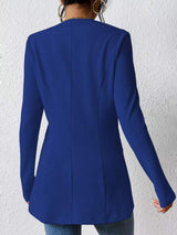 One Button Long Sleeve Blazer - Trendsi - Flyclothing LLC