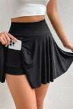Pocketed High Waist Skort - Trendsi - Flyclothing LLC