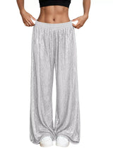 Sequin Wide-Leg Pants - Trendsi - Flyclothing LLC