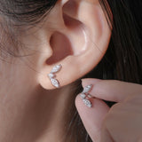 Moissanite 925 Sterling Silver Stud Earrings - Flyclothing LLC