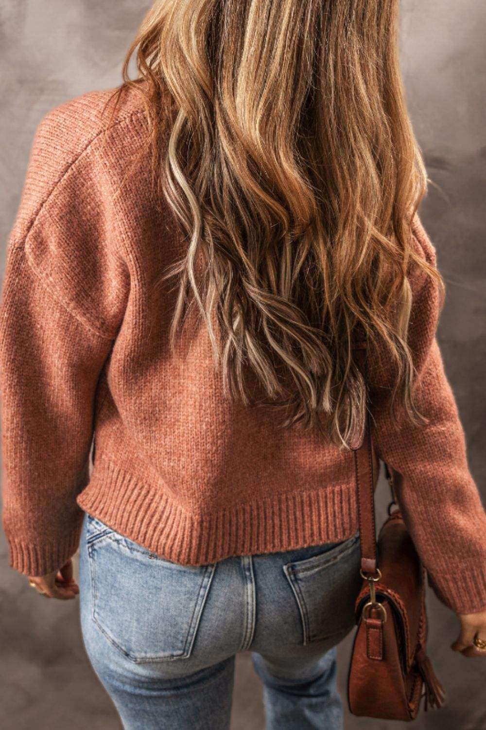 Slit Open Front Dropped Shoulder Cardigan - Trendsi - Flyclothing LLC